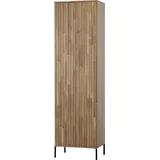 WOOOD Hochschrank »New Gravure«, mit grafischen Relieftüren, Breite 60 cm beige