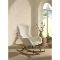 Vipack Schaukelsessel Rocky Bouclé 76 x 101 x 110 cm Beige
