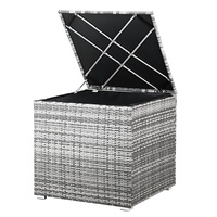 Casaria Polyrattan Auflagenbox quadratisch 75x75x70cm grau