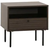 Mendler Nachtschrank HWC-N78 50 x 40 x 50 cm Dunkelbraun