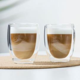 Haushalt International Profiline 2er-Set: Latte Macchiato-Gläser - 350 ml
