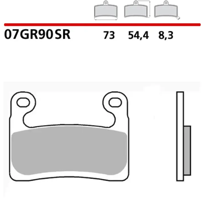 Brembo S.p.A. Straßen-/Sportbremsbeläge aus Sintermetall - 07GR90SR