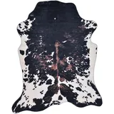Gino Falcone Kuhfell Teppich & Kunstfell, Rinderfell Imitat, Kuhmotiv, Fellform | 130 x 170 cm | Schwarz/Weiß Emilia