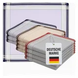 Betz Taschentuch Betz Herrentaschentücher LEO 4 40x40 cm, (Set, 12-St. 12 Stück Stofftaschentücher), 100% Baumwolle blau