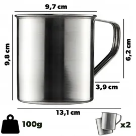 Kadax Thermobecher 0,2 l Silber 2 St.