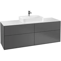 Villeroy & Boch V&B Waschtischunterschrank Finion 160x60,3cm, Abd.-Pl. wh. m, wal veneer
