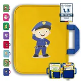 GRINSEZWERGE Tasche für TipToi Bücher Plus TipToi Stift und Zubehör – 10 Motive | passend auch für Kinder Tablet und Edurino Figuren | Tip TOI Starterset Buch Aufbewahrung Hülle - Polizist