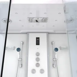 SeniorBad Kombination Badewanne Dusche K88-WS-TH-C-EC-EA Duschtempel 180x100 cm 2K Scheibenversiegelung - Weiß