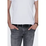 Camp David Herrengürtel Leder schwarz 110 cm