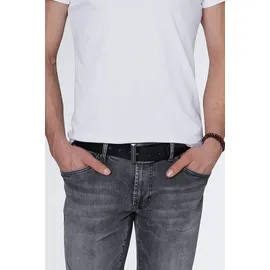 Camp David Herrengürtel Leder schwarz 110 cm