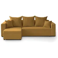 Beautysofa Ecksofa HAMLET, inkl. Schlaffunktion, Bettkasten, universelle Lounge-Ecke, stilvoll L-förmiges Schlafsofa gelb