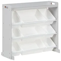 Beliani Regal mit 9 Aufbewahrungsboxen Collie 78 cm Grau
