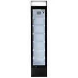 Gastro-Cool Schmaler Flaschenkühlschrank mit Werbedisplay in schwarz/ weiß / 150l - GCDC130