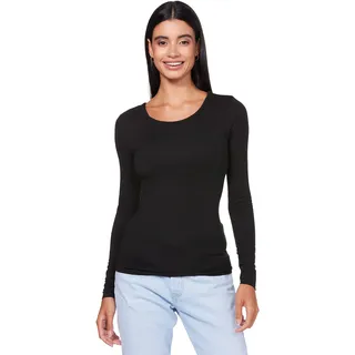 Only Onllive Love Life L/S Oneck Top Noos JRS T-Shirt, Schwarz, L EU