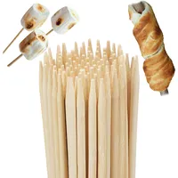 Relaxdays Grillspieß 90 cm Bambus braun