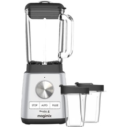 Magimix Power Blender Standmixer Chrom Matt + 400 ml To-Go Blender Cups