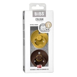 BIBS Colour 2er Pack Mustard+Mocha 0-6m