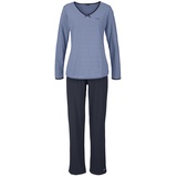 H.I.S. H.I.S Damen Pyjama blau-marine Gr.36/38