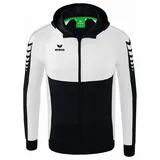 Erima Six Wings Trainingsjacke mit Kapuze schwarz/weiß 116