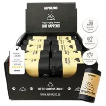 alphazoo Pupssäckchen Kotbeutel 600 Stück Schwarz