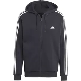 adidas Essentials 3-Streifen Kapuzenjacke Herren Schwarz S
