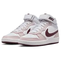 Nike Court Borough Mid 2 (GS) - White/Burgundy crush-platinum 40