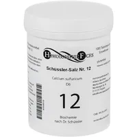 HOMOEOPATHIEFUCHS Schüssler-Salz Nummer 12 calcium sulfuricum D6 Biochemie 1000 St Tabletten
