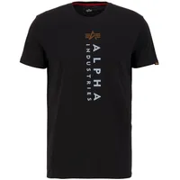 Alpha Industries T-Shirt mit Label-Print, black,