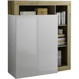 Home Affaire Mehrzweckschrank Hamburg 108 x 126 x 42 cm Braun/Weiß