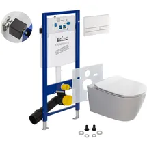 Kronenbach Tube Wand-WC mit WC-Sitz Weiß