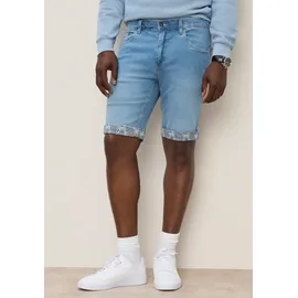 delmao Jeansshorts DELMAO, Herren, Gr. 44, N-Gr, blau used, Denim/Jeans, Obermaterial: 99% Baumwolle, 1% Elasthan, kontrastfarbene Details, regular fit kniefrei, Jeans Jeansshorts, gerade geschnittene Beine, Regular-Fit, kniefreie Länge