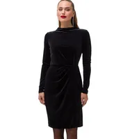 Zero Samtkleid mit hohem Kragen Black Beauty,38 | 38