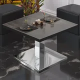 GGM Möbel Bistro Loungetisch 80 x 80 x 41 cm Wenge/Edelstahl