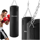 Tectake tectake® Boxsack, gefüllt, hängend, 28 x 105 cm, inklusive Karabinerhaken
