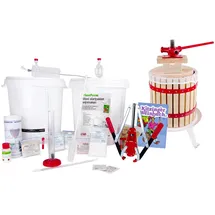 ich-zapfe Wein selber machen Set - MAXI mit Obstpresse 12 Liter, Anleitung auf Deutsch