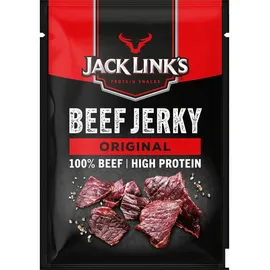 Jack Link's Jack Links Beef Jerky 12 x 25 g) Beutel, Original – Funktionelle Lebensmittel – Eiweiß-Snacks
