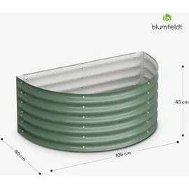 Blumfeldt High Grow Half Circle 105 x 43 x 60 cm Dunkles Moosgrün