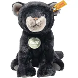 Steiff Teddies for tomorrow Taky Baby Panther sitzend, schwarz,19 cm