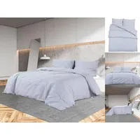 vidaXL Bettwäsche-Set Grau 200 x 220 cm