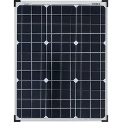 Solarmodul OFFGRIDTEC "50W MONO 12V Solarpanel", schwarz (baumarkt), Solarmodule, extrem wiederstandsfähiges ESG-Glas