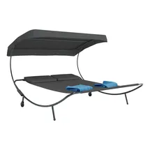 gartenundmoebel.de Doppelliege 182 x 137 x 200 cm Grau