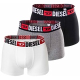 Diesel Herren Boxershorts, 3er Pack - UMBX-DAMIENTHREEPACK, Trunks, Cotton Stretch Schwarz/Weiß/Grau XXL
