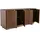 miliboo Design-Sideboard glänzend Walnussoptik L180 cm COMO