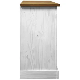 Möbilia Kommode 130 x 80 x 45 cm Weiß / Honig