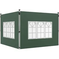 Outsunny Seitenteile für Pavillon 2 Stück 2,95 x 1,95 m Grün