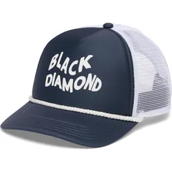 Black Diamond Flat Bill Trucker Hat charcoal-white wavy black dmnd (9262) ALL