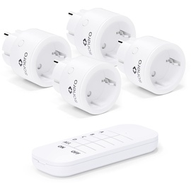 Sonero Funksteckdosen-Set S-RCS104, 1 Sender, 4 Empfänger, weiß,