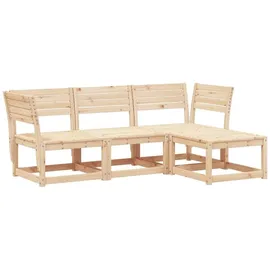 vidaXL 4-tlg. Garten-Lounge-Set Massivholz Kiefer