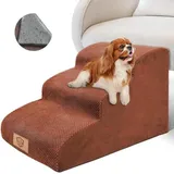 Famanu Hundetreppe mit abnehmbarer und waschbarer Stoffhülle - Grau