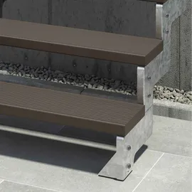 DOLLE Außentreppe Gardentop 144-176 cm Aluminium/Edelstahl/Holz/Kunststoff/Stahl/WPC
